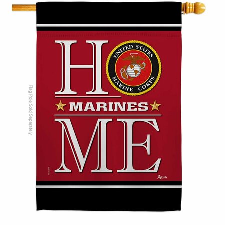 GUARDERIA 28 x 40 in. Marine Corps Home House Flag with Armed Forces Double-Sided Vertical Flags  Banner GU3877295
